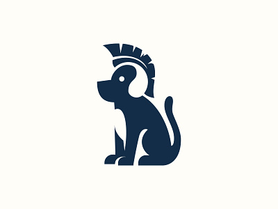 Doggy Warrior brand identity branding design dog graphic design logo pet pets