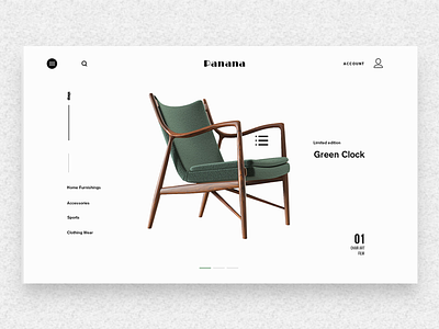Furniture website interface design