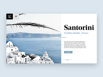 Santorini greece greek holiday island santorini ui ux web webdesign website