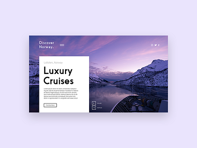 Find Your Norway hero norway travel travel website ui ux web design website
