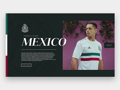 Mexico 2018 football graphic design mexico soccer ui ux ux design web design website world cup