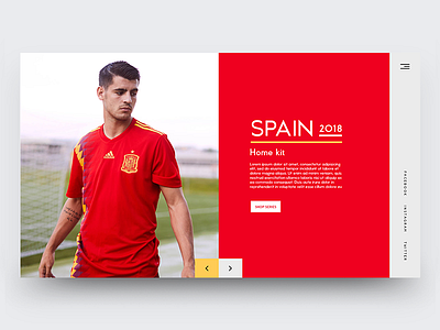 Spain 2018 football graphic design soccer spain ui ux ux design web design website world cup