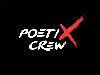 Logo for a Dance Crew crew dance dance crew handwriting handwritten logo logo design poetic poetix red x