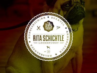 Logo - Rita Schichtle accessories dogs hipster label leather logo round tailoring vintage