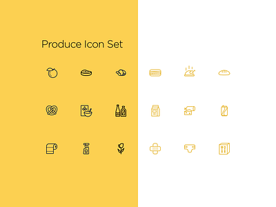 Produce Icon Set grocery icon icon set icons produce store