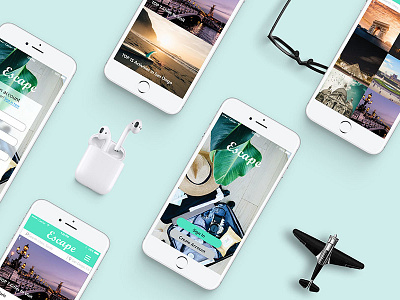 Escape - Travel app design mobile app uiux design