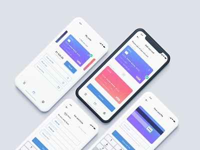 Credit card manager add new app app concept clean concept creative credit card credit cards dailyui design iphone 10 minimal mobile app physical card product ui ui design uidesign ux virtual card