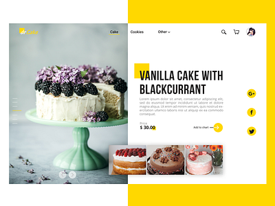 UI Design For Web Cake Shop branding design dribbble ui