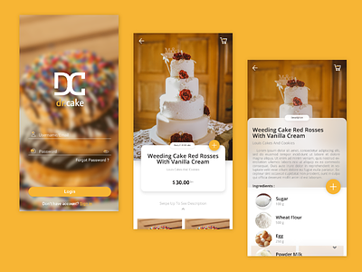 Cake App Ui Design