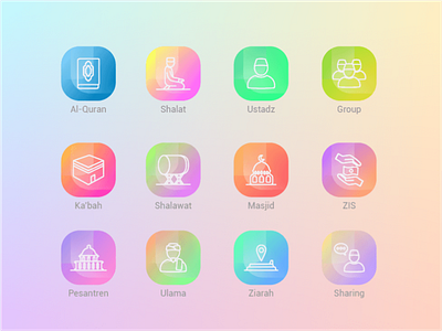 Icon Moslem Application branding branding design design designer designs dribbble icon logo mobile ui web