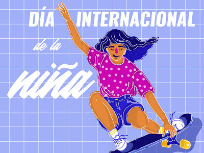 Día internacional de la niña 🤘🏼💥 diainternacionaldelaniña digitalillustration doitlikeagirl empowered girls girlssupportgirls illustration internationaldayofthegirlchild mexico mexico city skate