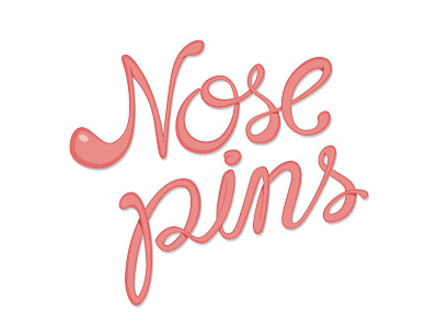 Nose Pins logo brand lettering logo nose