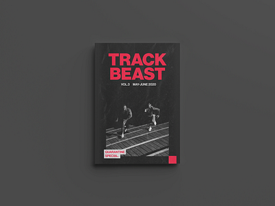 TrackBeast Zine Cover design grunge layout running shoes trackbeast zine