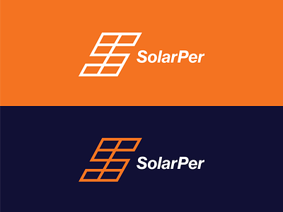 SolarPer clean design green logo minimal solar solarpanel