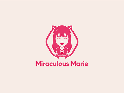 Miraculous Marie Logo Concept anime girl marie miraculous pink twitch streamer