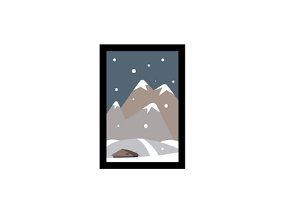 "Wintertime" Flat Illustration