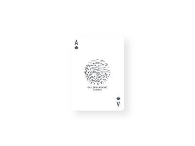 Great Smoky Mountains Vintage Card Design great smoky mountains mountains playing card playing card designs smoky vintage vintage card