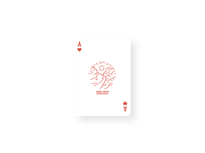 Grand Canyon Vintage Card Design card deck card design grand grand canyon playing card vintage