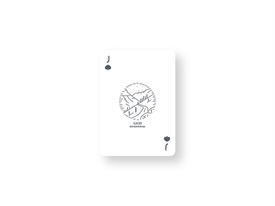 Glacier Vintage Card Design card design design glacier line art playing card playing cards vintage