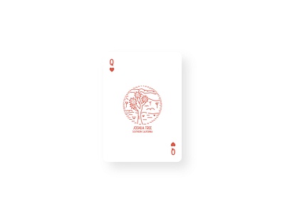 Joshua Tree Vintage Card Design joshua tree national park nature playing card us national park vintage card