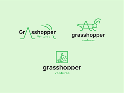 Grasshopper Ventures Logo Explorations consulting exploration grasshopper logo logo design ventures