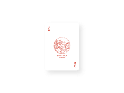 Bryce Canyon Vintage Card Design bryce canyon lineart national park nature playing card us national park vintage car vintage design