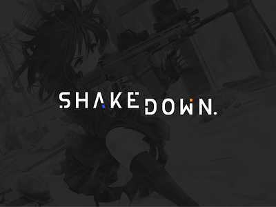 Shakedown Logo Design anime anime shooter futuristic game logo logo shakedown shooter game type logo video game