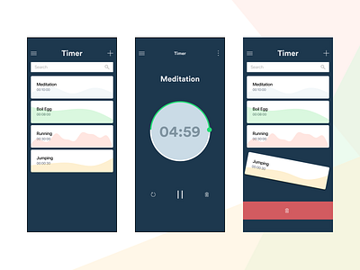 Timer App Concept dailyui minimalist timer app