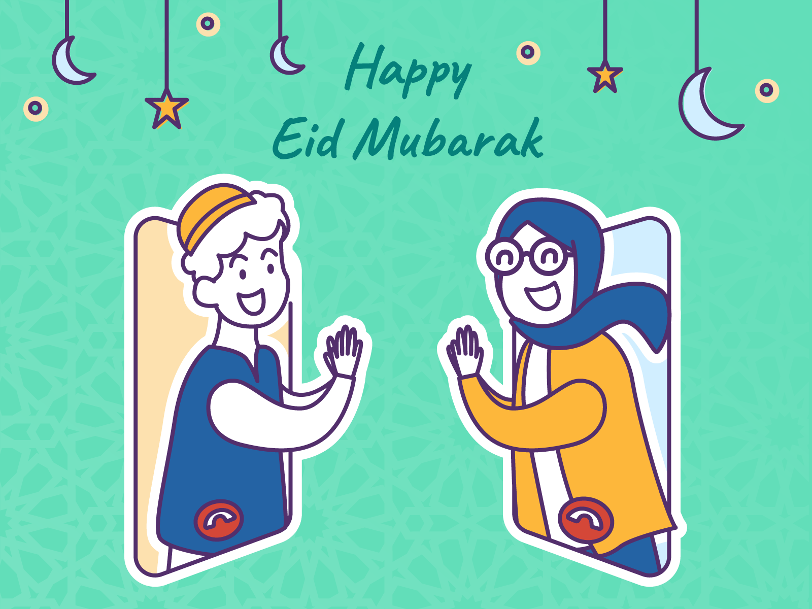 eid mubarak greeting cardfauzan aldi pradana on dribbble