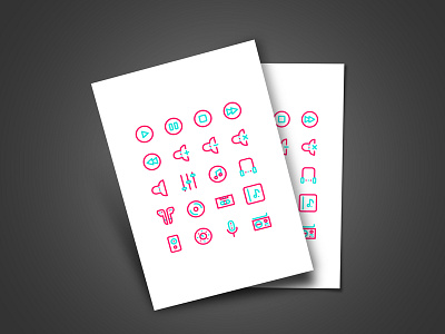 Music App Icons app design flat icon icondesign illustration ui ux vector