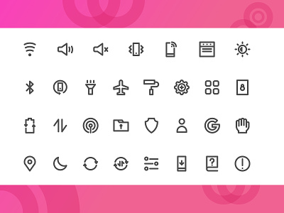 Android System Icons design flat icon icondesign illustration illustrator ui