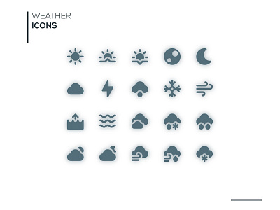 Weather Icons Solid Style design flat icon icondesign illustration illustrator ui vector