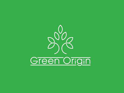 Green Origin branding design icon logo typography vector