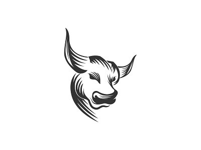 Bull animal animallogo branding bull clean design flat icon logo vector