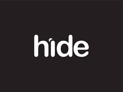 hide black black white branding clean curve design dota flat hide hide and seek icon ikidesign illustration logo minimal minimal art minimal branding typography vector white