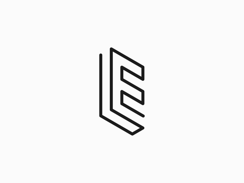 L+E Logo design black black white branding clean design e letter flat green icon lettering line line art line logo line work logo logo design logodesign minimalistic vector