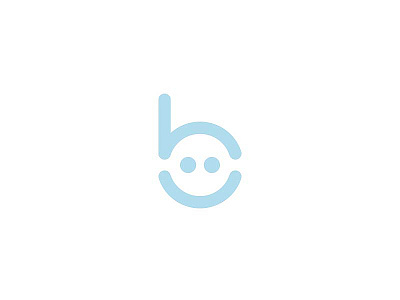 b+Smile b letter blue clean design flat icon icons logo smile typography