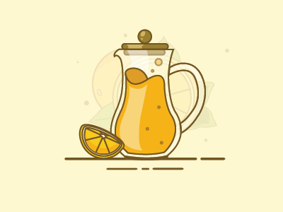 Orage Juice design gradient icon illustration item juice orange pot potion vector