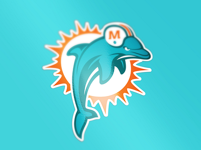Miami Dolphins tweak/logo combo dolphins football miami nfl