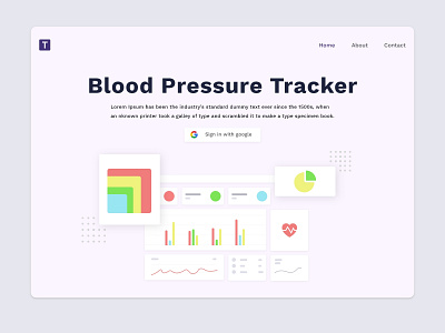 Blood Pressure Tracker Landing page