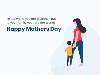Happy Mother's Day baby character homepage illustration love minimal mother web