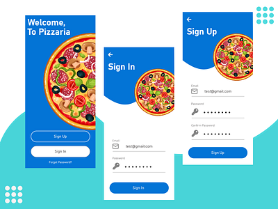 Signing Up Form Pizzaria android androidui appui bdesign design ui uidesign