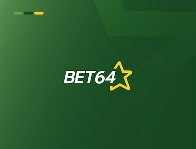 Bet64 - Logo & Identity Branding betting brand identity design branding green identity design logo logodesign star yellow