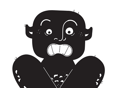 Monster-facial expression black and white character animation character design flat design illustraion illustration illustrator monster vector vector illustration
