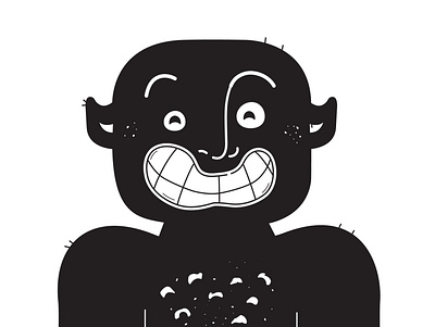 Monster-facial expression black and white character animation character design facial expressions flat design illustration illustrator monster vector vector illustration