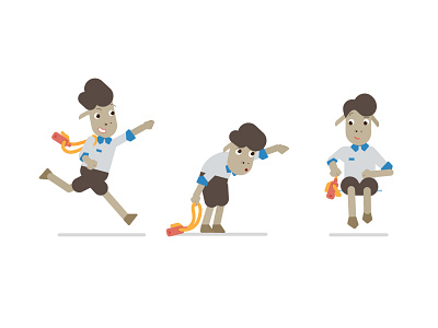 Running for the bus ... actually catching it :) app illustration character design educational illustration flat design illustration illustrator simple vector vector illustration