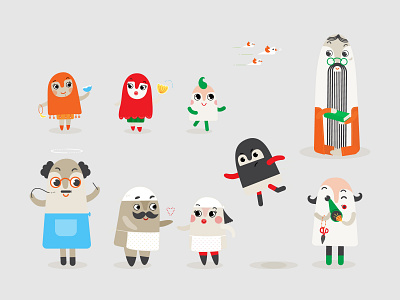 Bandi Game- characters character design flat design illustration vector vector illustration