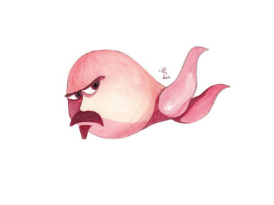 Sea Fish - character design angry fish hybrid illustration male sea