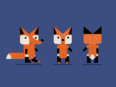 Fox - character Model sheet flat design fox illustration illustration art illustrator model sheet poses vector art vector illustration