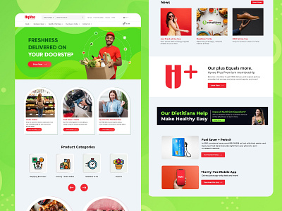 Grocery Delivery Website UI/UX Design branding design grocery ui